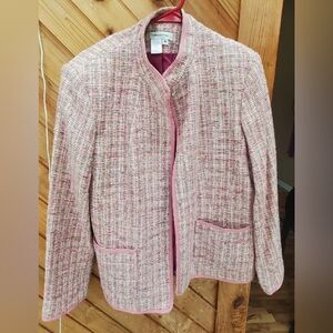 Coldwater Creek Pink Tweed Jacket